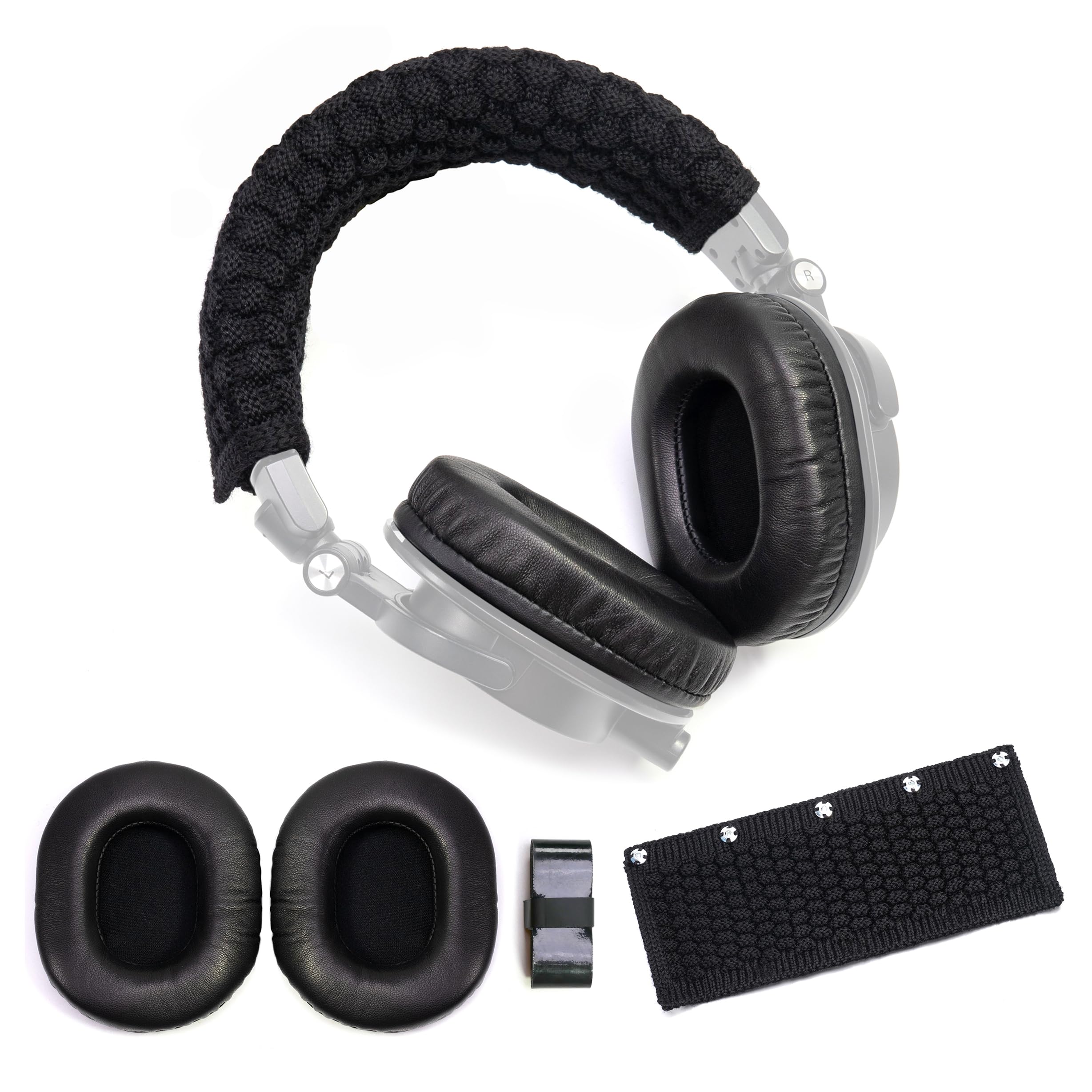 Audio Technica Headphone Ath-M20X - Lambskin Ear Pads para Headphone, Headband