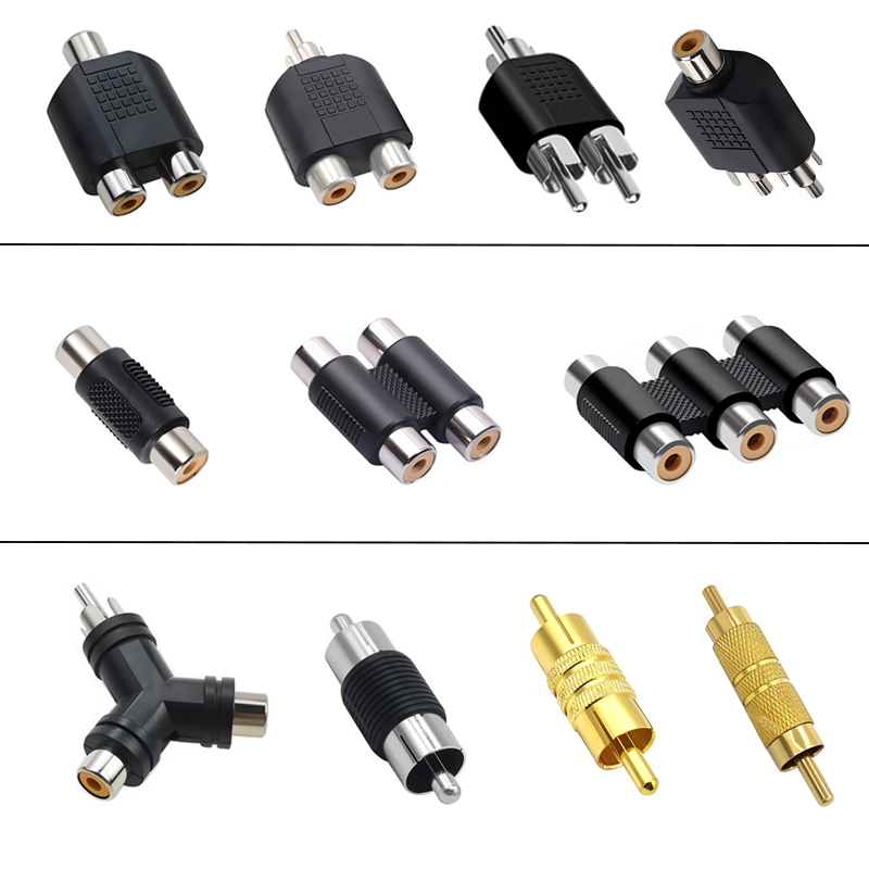 Audio Splitter Y - 5 pçs rca jack fêmea para