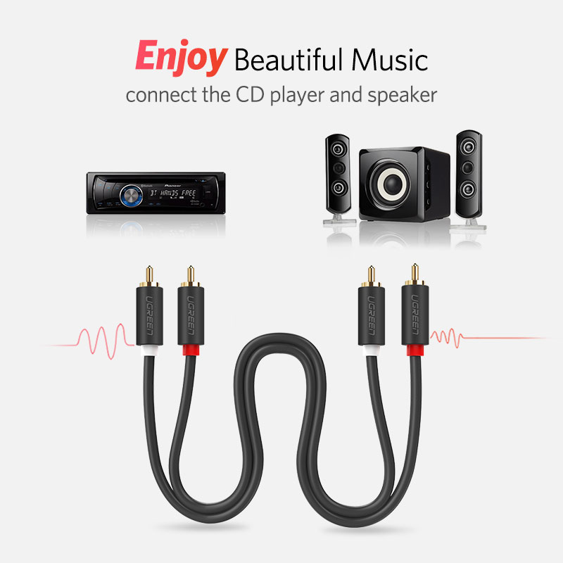 2RCA para 2 UGREEN RCA Macho p - Audio Splitter Y avaliação e preço