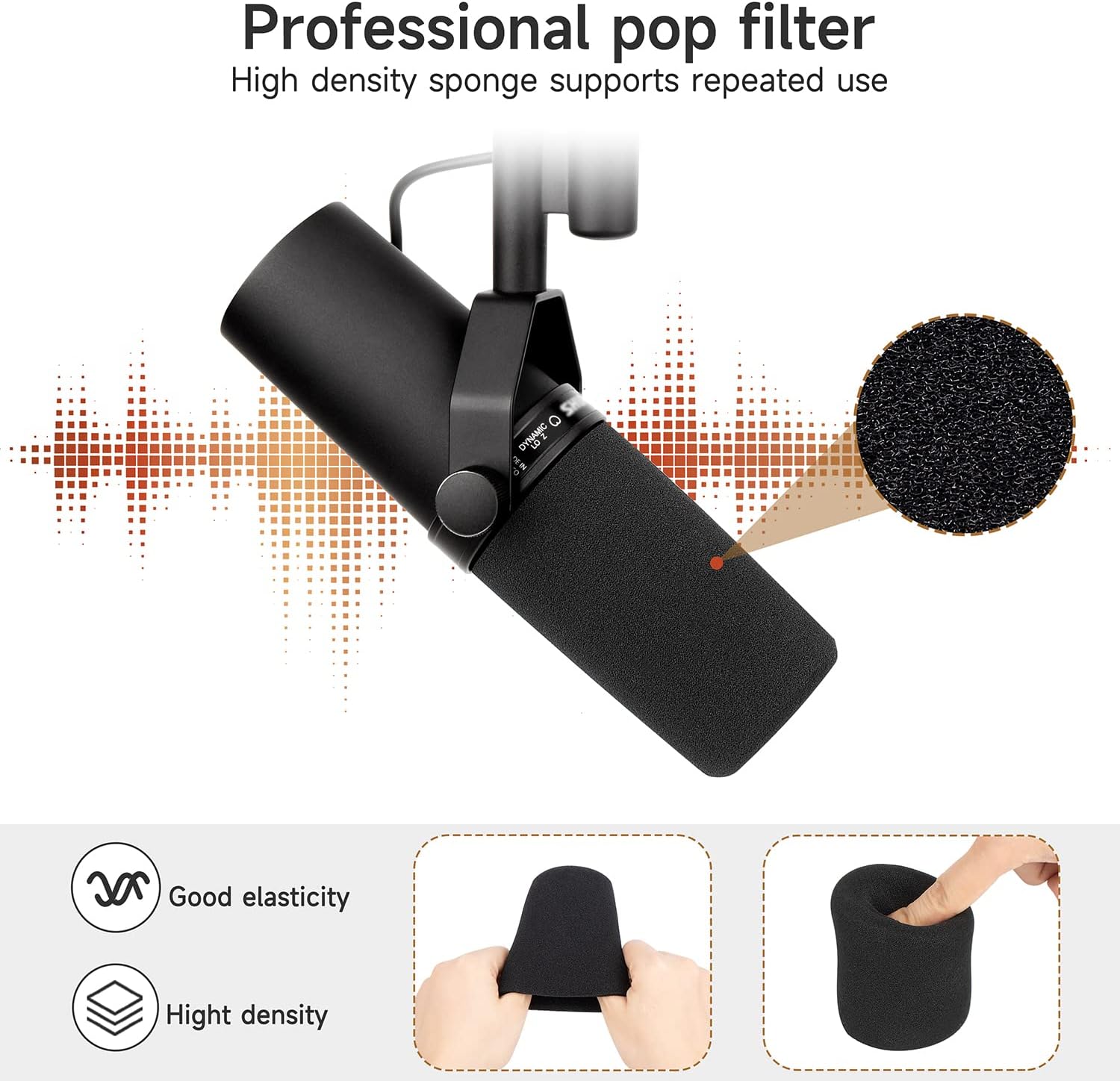 1pc/2 pçs pára-brisas para shu - Shure Mic Sm7B avaliação e preço