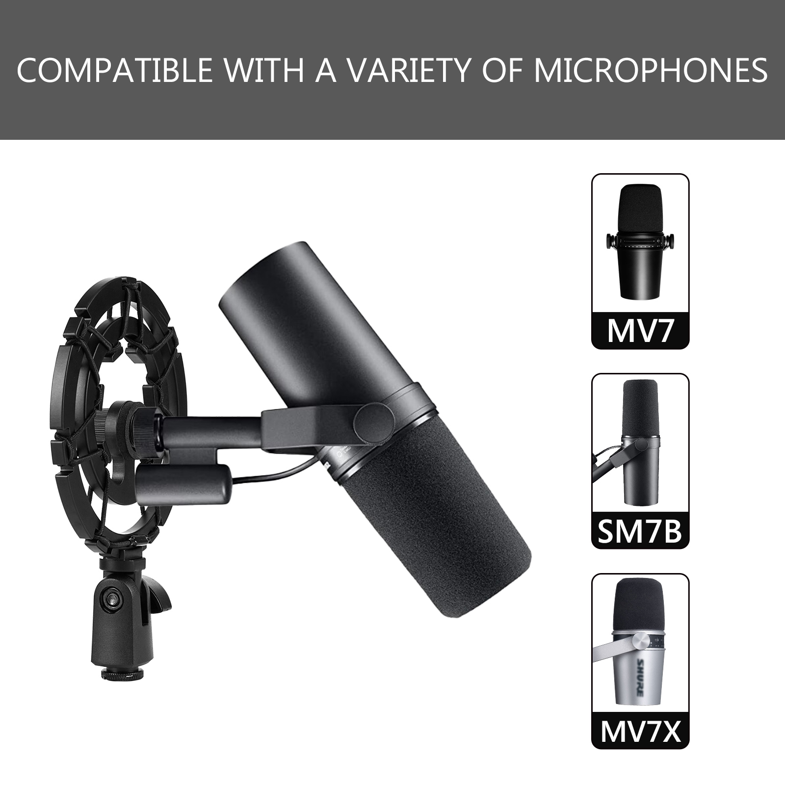 Suporte de microfone Geekria c - Shure Mic Sm7B avaliação e preço